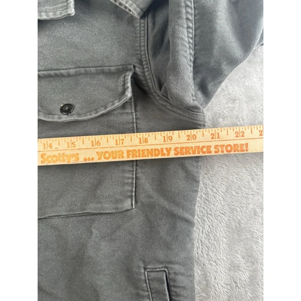 REI Co-op Organic Cotton Utility Shirt Shacket Men's Med Washed Charcoal